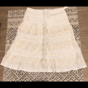 INC white linen skirt. With slip